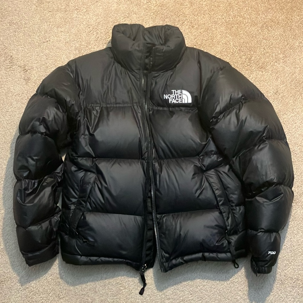 New The North Face Nuptse Jacket Black Sz S